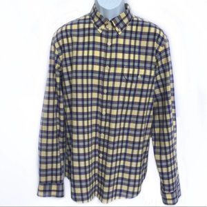J. CREW MADRAS PLAID LS BUTTON SHIRT LARGE-EUC